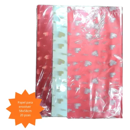 P - 037 papel para envolver 58x58cm C/20 TE-0529-15