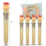 P - 040 pluma 10 tintas little cute en bolsa decorada cierre a presión C/12  ALB MOR