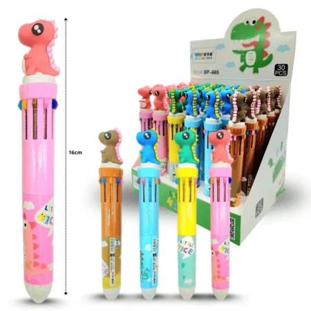 P - 052 pluma 6 tintas dinosaurio C/30 1G-9