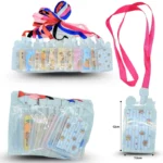 P - 061 portagafete translucido con cinta colores decorada capy bara C/12 R-27