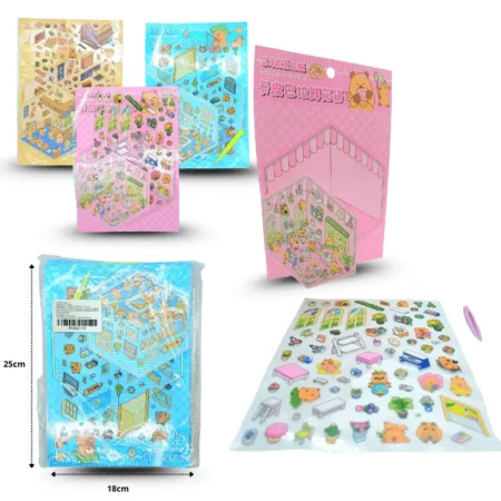 P - 079 sticker espacios armables capy bara C/24 58Z-16