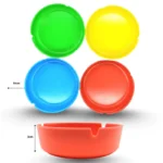Q - 003 cenicero melamina 10cm colores surtidos C/10 A1230
