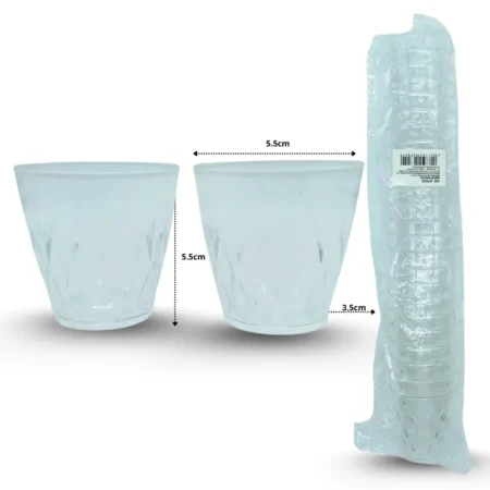 Q - 011 vaso plástico biselado 5.5cm C/24 E6725