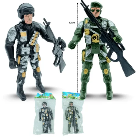 T - 036 soldado con metralleta C/10 YO-012