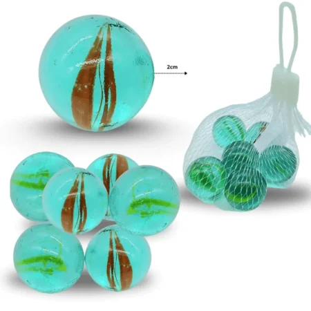 T - 062 canica 2cm red 6 pzas C/10 SG-0013A