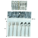 U - 456 set tenedor y cucharita C/12 4126