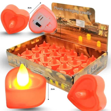 VA - 001 vela led corazón C/24 VALEN-16