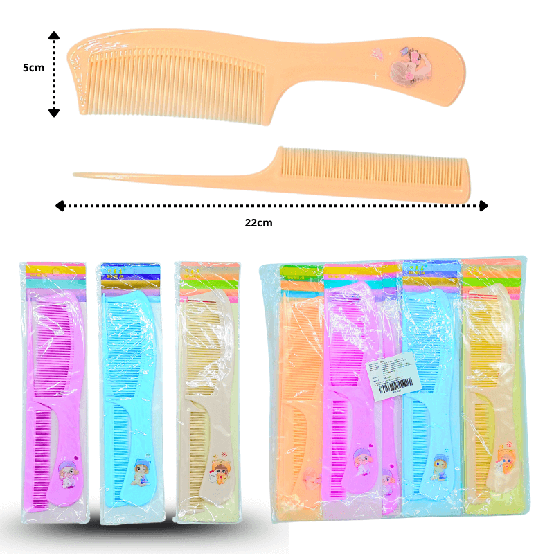 Z - 204 peine par colores decorado set 2 pzas C12 7037