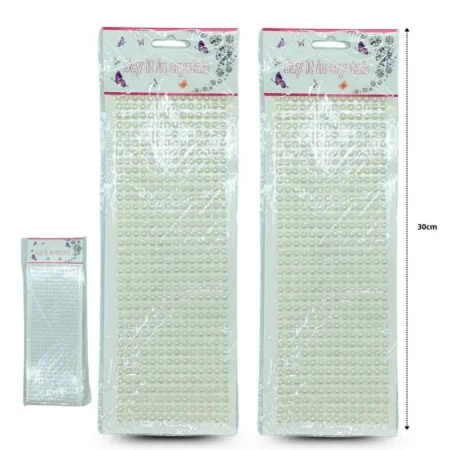 C - 012 sticker perlas en tira para cuerpo o rostro o cabello C/12 DG25-M15