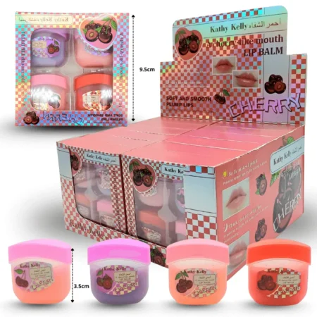 C - 489 bálsamo labial cerezas set4 pzas C/12 HLX-51