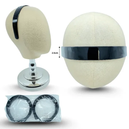 E - 010 diadema negra lisa 2.5cm C/12 57