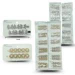 J - 003 pico par brillos y perlas dorado y plateado C/12 XH7311