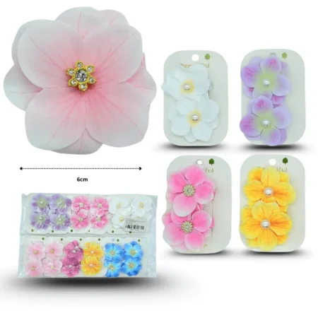 J - 042 pico flores de colores par C/12 XH7324