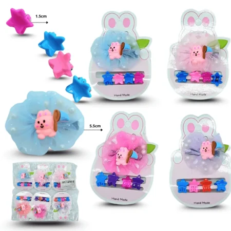 J - 088 pico con moño de tul y piojitos en variedad de colores C/12 G285-24A-6