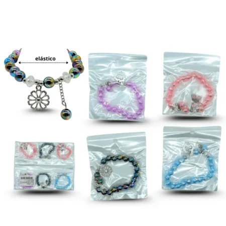 K - 001 pulsera perlas nacaradas y dije C/12 15A-14