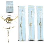 K - 205 pulsera cadena con dije surtido en blíster individual C/12 25O-62