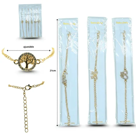 K - 205 pulsera dorada con dije C/12 25O-62