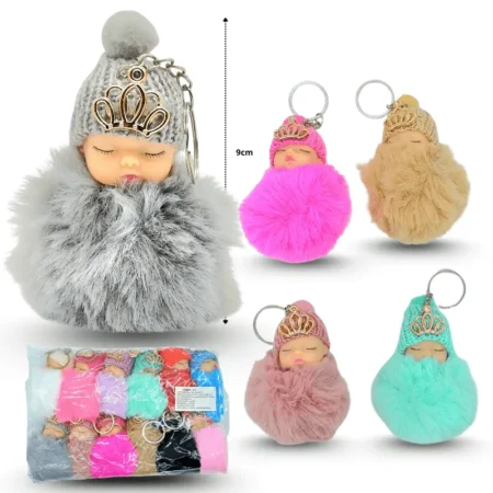 L - 004 llavero dormilón pompón C/12 HMD-11