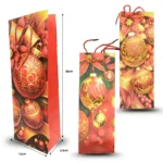 N - 225 bolsa de regalo ideal para botella decorada navideña  C/12 3A-42