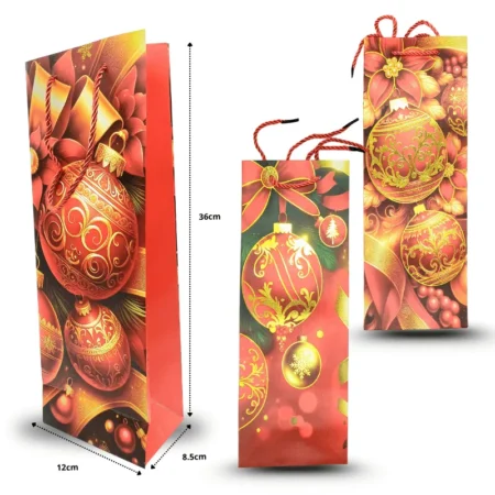 N - 225 bolsa de regalo ideal para botella decorada navideña C/12 3A-42