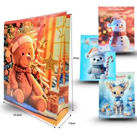 N - 250 bolsa navideña mediana C/12 CRS TRS