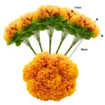 O - 787 flor artificial amarilla C/10 7-1B-3