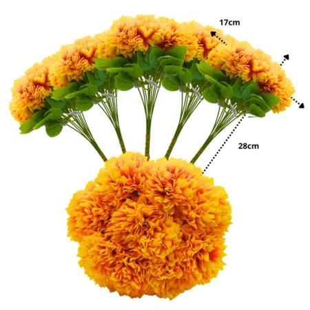 O - 787 flor artificial amarilla C/10 7-1B-3