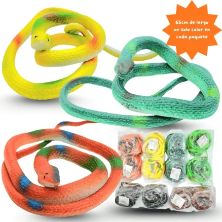 T - 006 juguete víbora de hule 65cm C/10 TG-4400 o JY71412