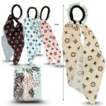 V - 002 liga licra con perlas y tela C/12 AB23