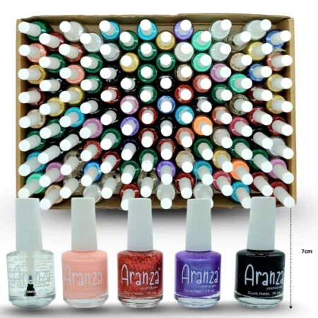 W - 091 esmalte de uñas aranza charola EL ORIGINAL C/112 colores surtidos 16 ml