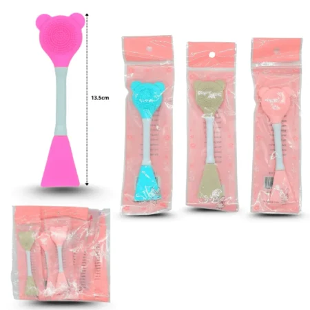 Z - 007 cepillo silicon con espátula ideal para limpieza facial C/12 25001