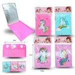 Z - 027 espejo tipo carpeta decorado con peine C/12 25K-56