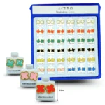 A - 017 arete trebol colores charola azul C/36 25J-43