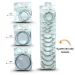 A - 018 arracada acero inoxidable en tira C/12 25-C1