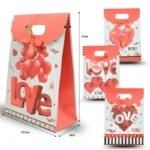 B - 008 bolsa decorada osos y corazones 14.5x6x21cm C/12 25Y-3