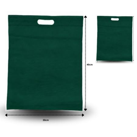 B - 016 bolsa ecológica tipo sobre 30x40cm VERDE PINO C/50 D3169