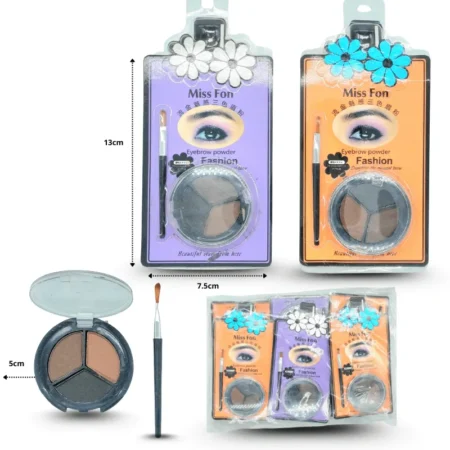 C - 100 polvo para ceja con pincel 3 tonos C/12 MISS FON XL32-74 o XL51-50