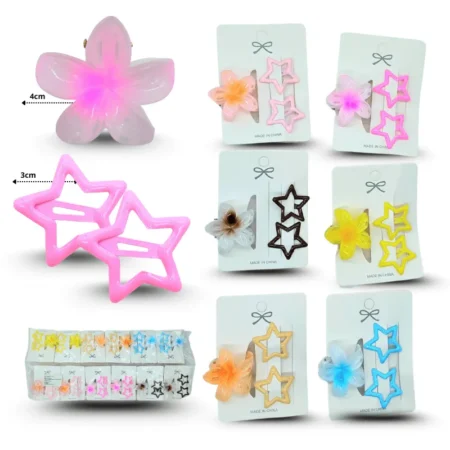 J - 031 cuca estrella con pinza loto set 3 pzas C/12 25W-178