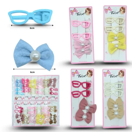 J - 041 pico par lente y pico par moño set 4 pzas C/12 2511J-17