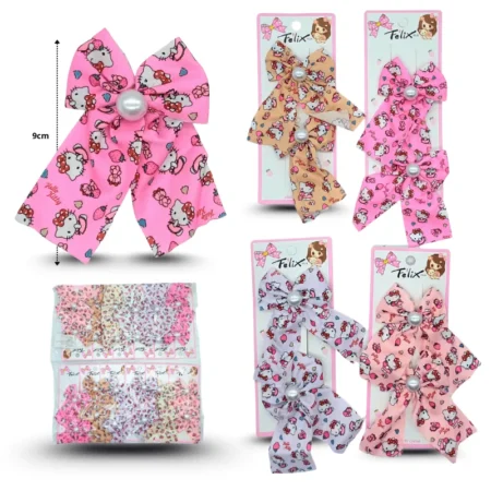 J - 045 pico moño par estampado set 2 pzas C/12 2511J-55