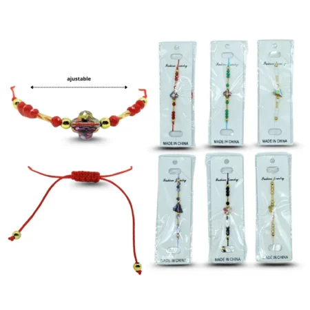 K - 002 pulsera hilo cristal tornasol C/12 XL52-5