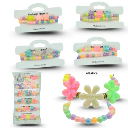 K - 014 pulsera elástica infantil doble C/12 2509H-75