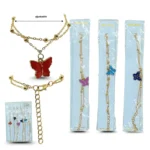 K-017-pulsera-doble-cadena-dije-mariposa-en-blister-individual-C-12-25U-106