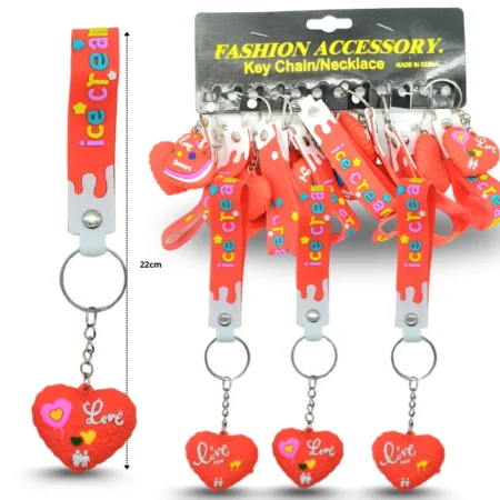 L - 228 llavero corazon con cinta C/12 10G-3