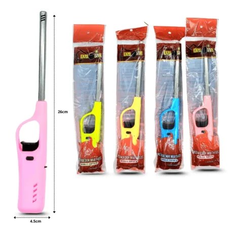 O - 167 encendedor multiusos largo en blister con gas refill 1 pieza EXP167-B