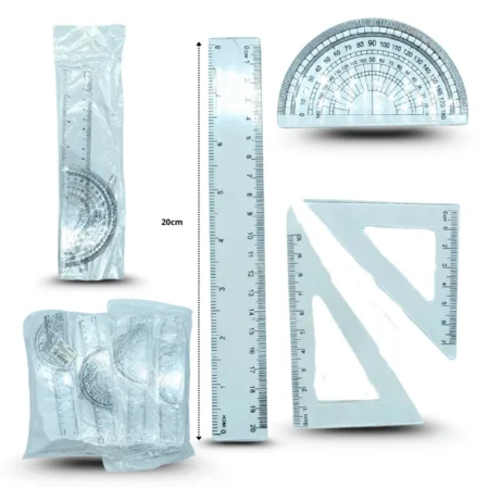 P - 030 juego geometría 20cm set 4 pzas C/50 B8933