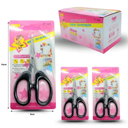 P - 054 tijera en blister caja rosa C/12 F-125 o HME-18