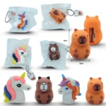 P - 065 sacapuntas en bolsita cierre a presión capy bara , unicornio etc C/12 25X-48