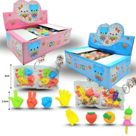 P - 083 goma borrador manos y frutas C/30 KM41-1H-5