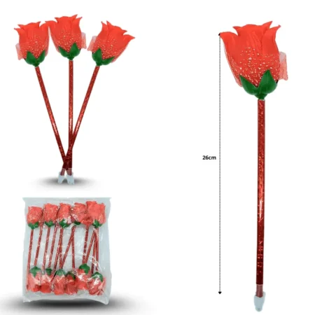 P - 348 pluma rosa de tela con luz C/12 XH5031 o 5030